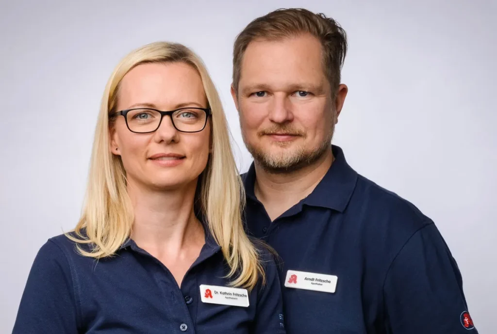 Apothekerin Dr. Kathrin Fritzsche und Apotheker Arndt Fritzsche